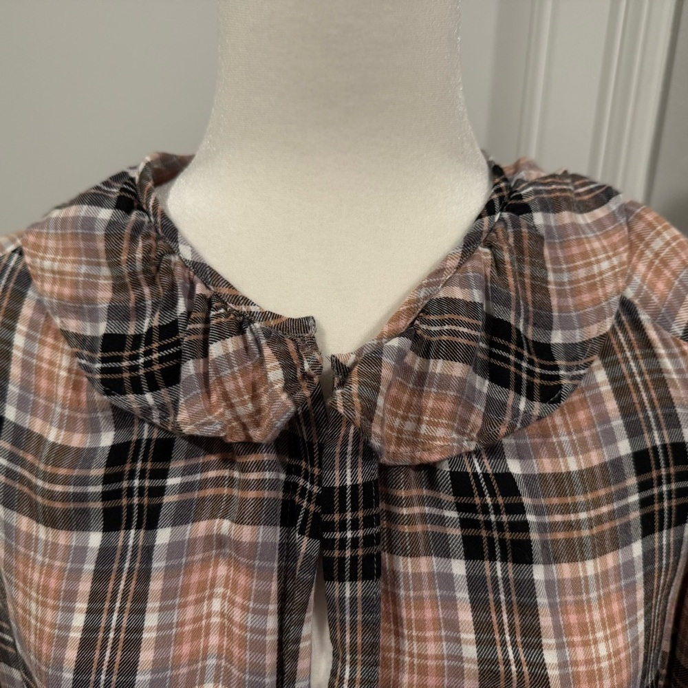 Boho Style J. Crew plaid flannel shirt - Picture 8 of 10